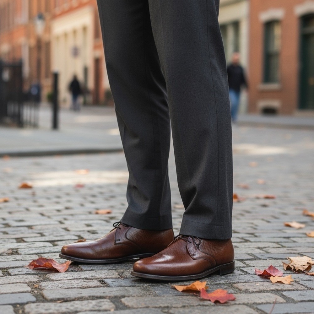 Weyenberg Massagic Mens Dress Shoes 8 Brown Pebble Grain Leather‎ Oxford USA